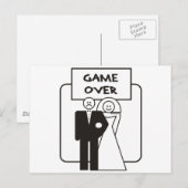 Spiel über Heirat Postkarte (Vorne/Hinten)