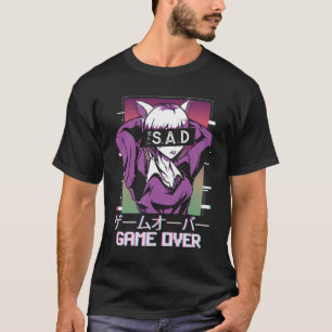 Spiel über Japan Ästhetik traurig Anime Vaporwav T-Shirt