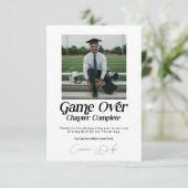 Spiel über Kapitel Vollständiger Abschluss Dankeskarte (Stehend Vorderseite)