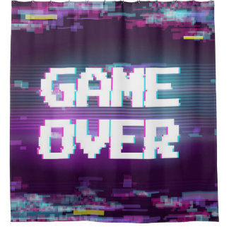 Spiel über Konzept, glitzernde Wirkung. Duschvorhang
