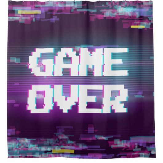 Spiel über Konzept, glitzernde Wirkung. Duschvorhang (Vorderseite)