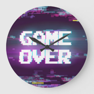 Spiel über Konzept, glitzernde Wirkung. Große Wanduhr