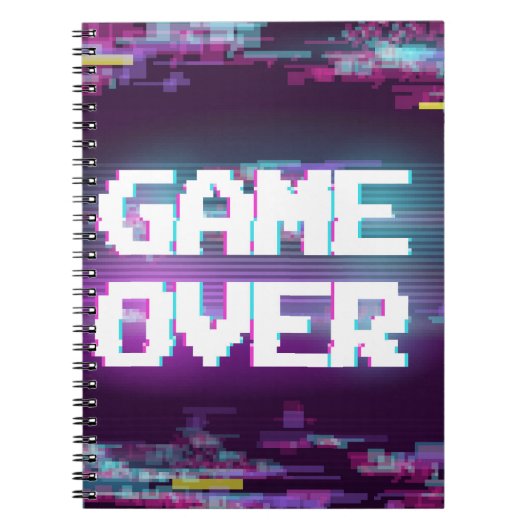Spiel über Konzept, glitzernde Wirkung. Notizblock (Vorderseite)