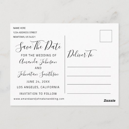 Spiel über lustiges Save the Date Hochzeitsdots-Fo Postkarte (Rückseite)