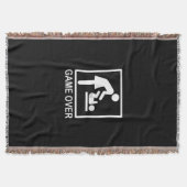 Spiel über Mama Funny Black und White Piktogramm Decke (Vorderseite)