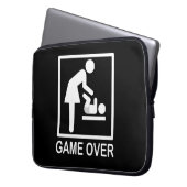 Spiel über Mama Funny Piktogramm Laptopschutzhülle (Vorderseite Links)