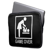 Spiel über Mama Funny Piktogramm Laptopschutzhülle (Vorderseite Links)