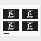 Spiel über Mama Funny Signage Piktogramm Rechteckiger Aufkleber (Blatt)