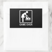 Spiel über Mama Funny Signage Piktogramm Rechteckiger Aufkleber (Tasche)