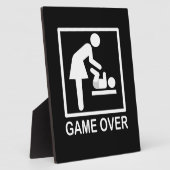 Spiel über Mama Humorisches Piktogramm Fotoplatte (Seite)