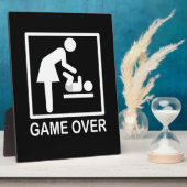 Spiel über Mama Humorisches Piktogramm Fotoplatte (Seite)