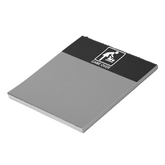 Spiel über Mama Humorisches Piktogramm Notizblock (Rotiert)