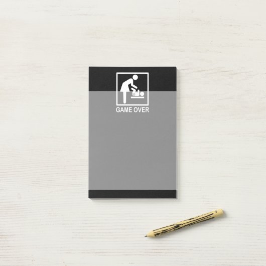 Spiel über Mama Humorisches Piktogramm Post-it Klebezettel (Auf Schreibtisch)