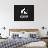 Spiel über Mama Humorvolle Signatur Leinwanddruck (Insitu (Schlafzimmer))