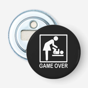 Spiel über Mama-lustigem Schwarzweiss-Piktogramm Flaschenöffner