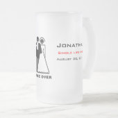 Spiel über mattierter Tasse - trauriger Bräutigam (VorderseiteRechts)