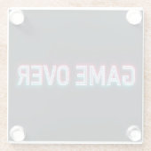 Spiel über Neuronensign | Retro-Glasing-Arcade-Des Glasuntersetzer (Rückseite)