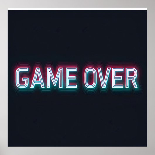 Spiel über Neuronensign | Retro-Glasing-Arcade-Des Poster (Vorne)