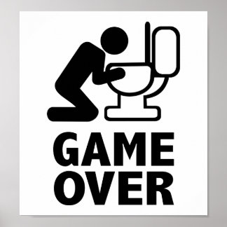 Spiel über Puppentoilette Poster