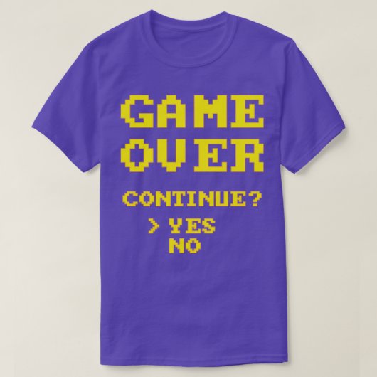 Spiel über Retro Gaming Pixel Art T-Shirt (Design vorne)
