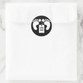 Spiel über runder aufkleber (Tasche)
