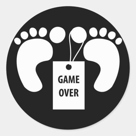 Spiel über runder aufkleber (Vorderseite)