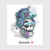 Spiel über Schädelspalte Aufkleber (Blatt)