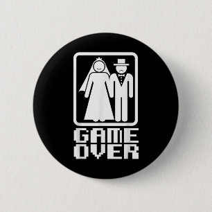 Spiel über Shirt Funny Wedding Bride Groom Gamer T Button