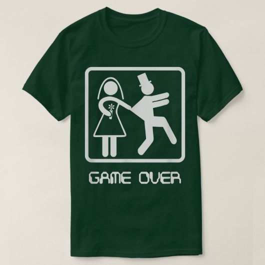 Spiel über ShirtVideo Gamer Bachelor Wedding Groom T-Shirt (Design vorne)