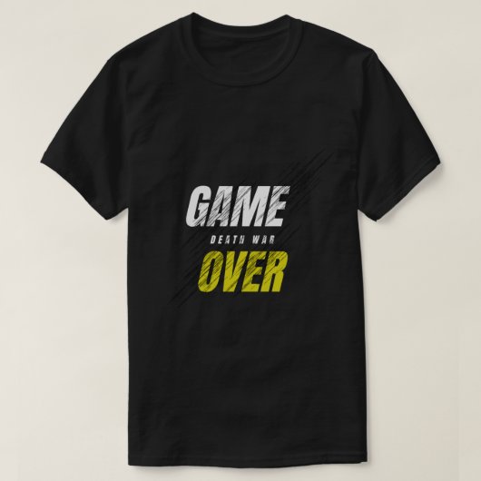 Spiel über Todeskriegs-Grunge-Design T-Shirt (Design vorne)