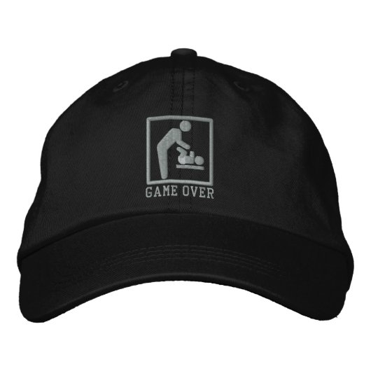 Spiel über Vater Bestickte Baseballkappe (Vorderseite)