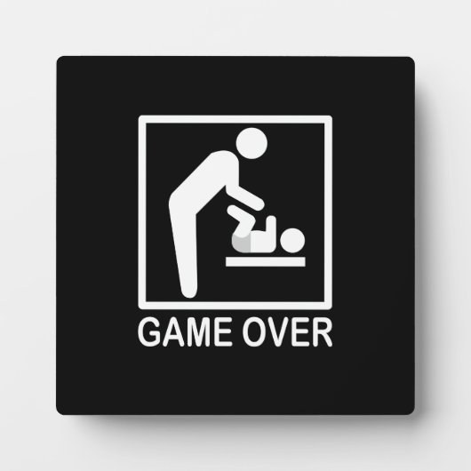 Spiel über Vater Funny Piktogramm Fotoplatte (Vorderseite)