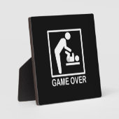 Spiel über Vater Funny Piktogramm Fotoplatte (Vorderseite)