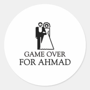 Spiel um Ahmad Runder Aufkleber