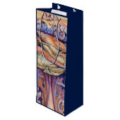 Spiel- und Curly-Spiel-Tag Geschenktüte Für Weinflaschen (Rückseite Schrägansicht)