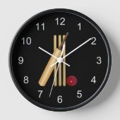 Spiel von Cricket, Bat und Ball Uhr (Vorderseite)