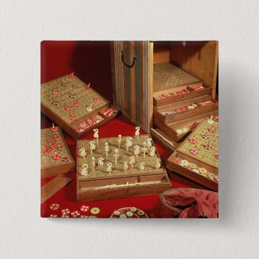 Spiel von Dauphin Lotto erfunden von Louis XIV Button (Vorderseite)