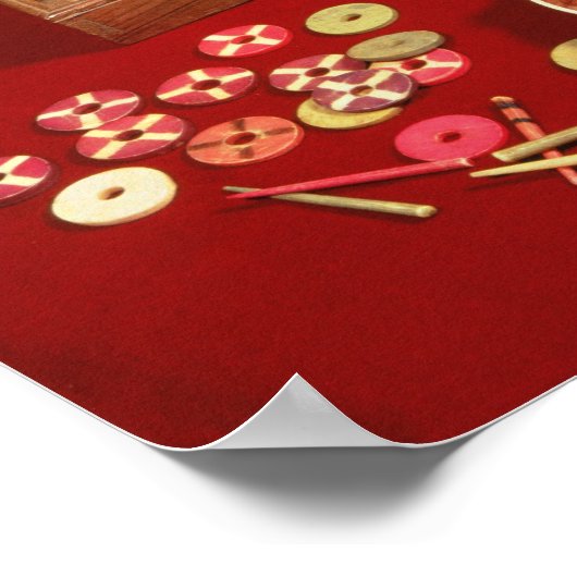 Spiel von Dauphin lotto, erfunden von Louis XIV Poster (Ecke)