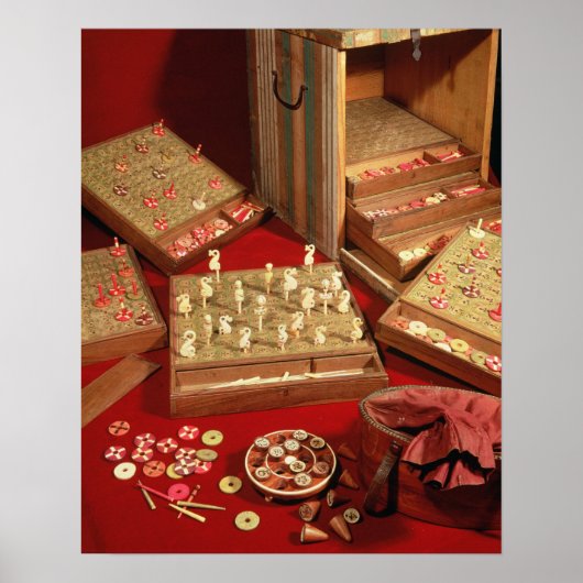 Spiel von Dauphin lotto, erfunden von Louis XIV Poster (Vorne)