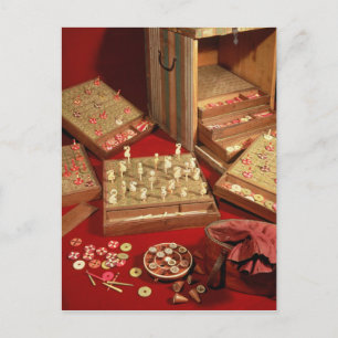 Spiel von Dauphin Lotto erfunden von Louis XIV Postkarte