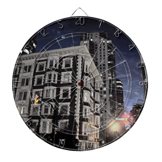 Spiel von Photostadtpfeilen die Nacht Dartscheibe (vorne)