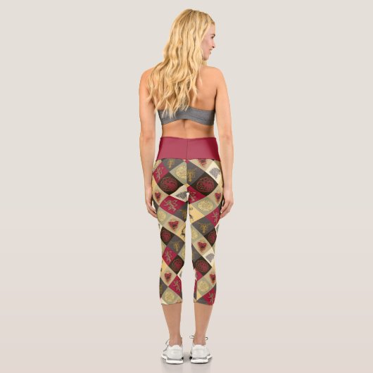 Spiel von Thrones Sigil Pattern Capri Leggings (Rückseite)