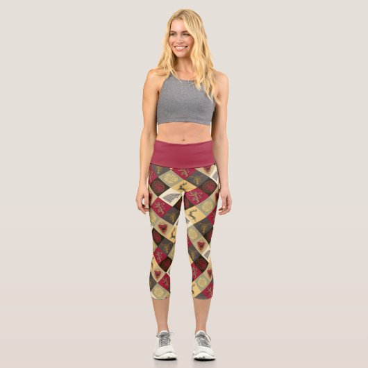 Spiel von Thrones Sigil Pattern Capri Leggings (Vorderseite)