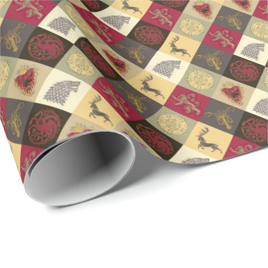 Spiel von Thrones Sigil Pattern Geschenkpapier (Rolleneckpunkt)