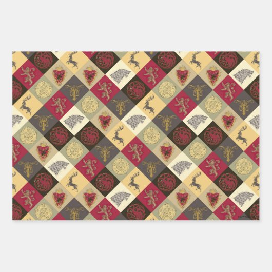 Spiel von Thrones Sigil Pattern Geschenkpapier Set (Vorderseite 3)