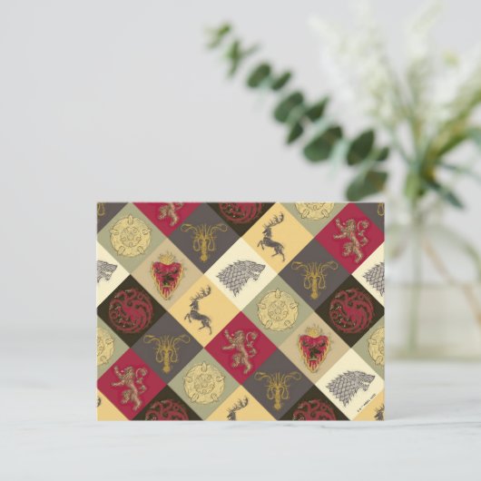 Spiel von Thrones Sigil Pattern Postkarte (Stehend Vorderseite)