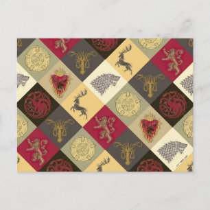 Spiel von Thrones Sigil Pattern Postkarte