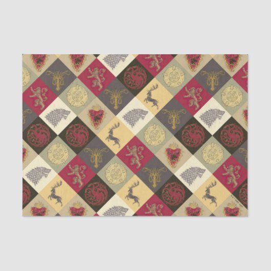 Spiel von Thrones Sigil Pattern Seidenpapier (Vorderseite)