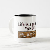 Spiel von "UND " Zweifarbige Tasse (Vorderseite Links)