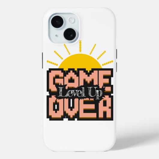 Spiel vorbei, belebte Retro-Spiele mit, Levelaufst Case-Mate iPhone Hülle (Rückseite)